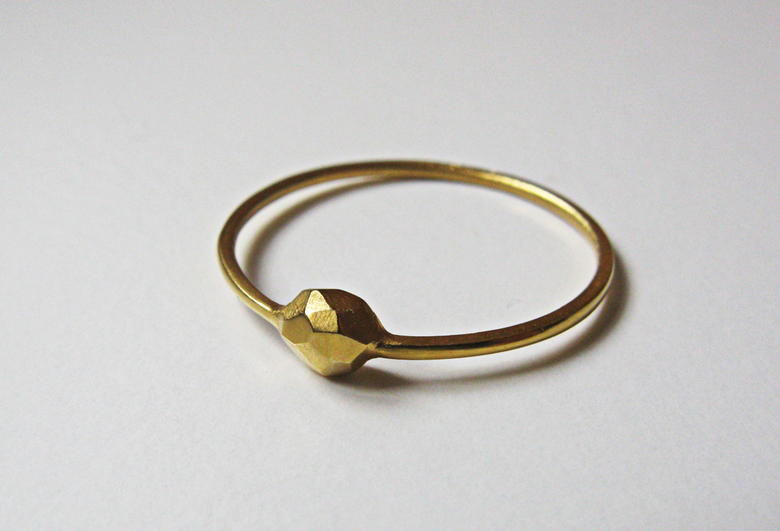 Ring Facetten Gold